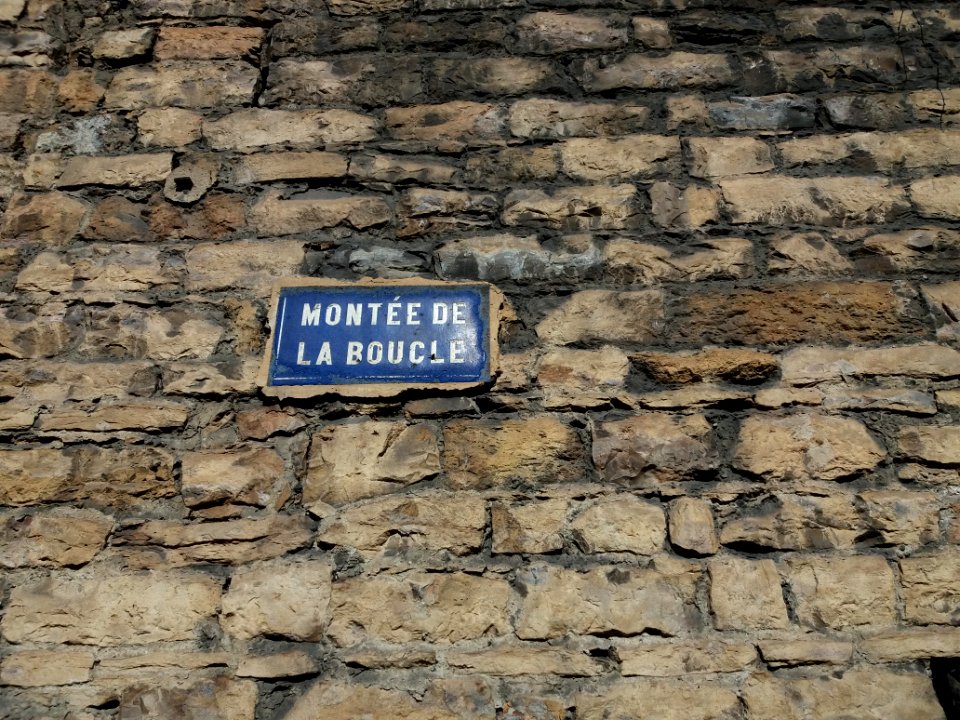 Lyon 4e - Montée de la Boucle, plaque