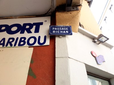 Lyon 4e - Passage Richan, plaque côté grande rue de la Croix-Rousse