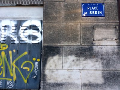 Lyon 4e - Place de Serin, plaque