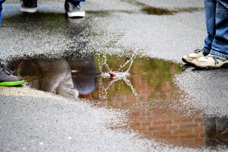 Drip wet water splashes photo