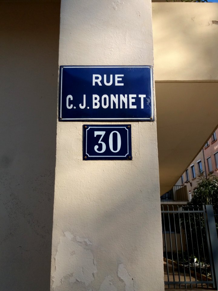 Lyon 4e - Rue Claude Joseph Bonnet - Plaque C. J. Bonnet