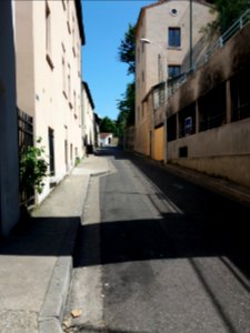Lyon 4e - Rue d'Ypres, en montant depuis le quai Joseph Gillet