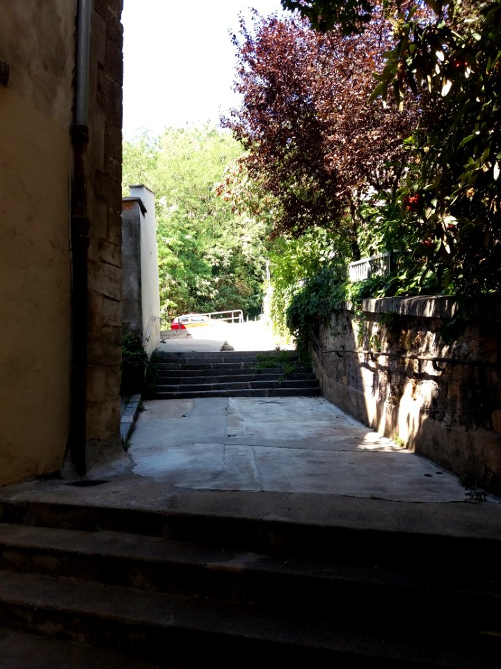 Lyon 4e - Montée Rater, escalier menant à la montée Bonafous