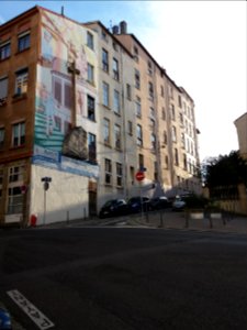 Lyon 4e - Montée Georges Kubler, côté ouest en partant de la rue de la Tour du Pin