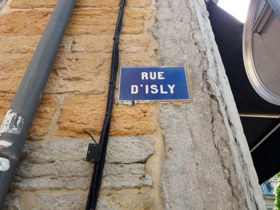 Lyon 4e - Rue d'Isly - Plaque côté boulevard la Croix-Rousse