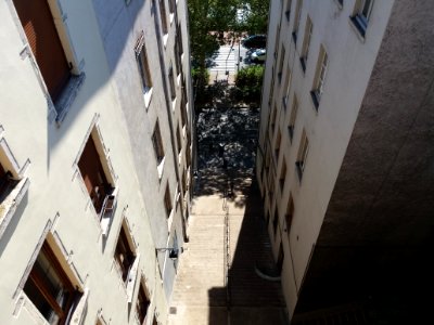 Lyon 4e - Montée Rater, depuis la montée Bonafous
