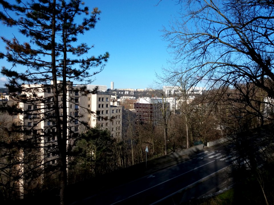 Lyon 4e - Montée des Esses, vue sur Lyon et la Duchère