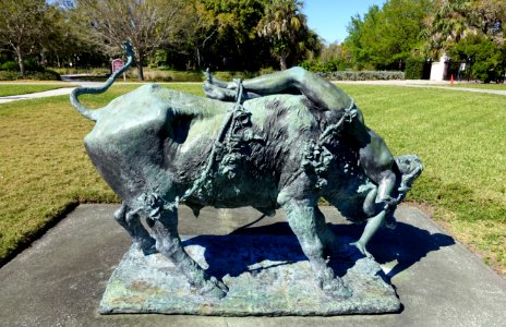Lygia and the Bull, sculptor unknown, bronze - John and Mable Ringling Museum of Art - Sarasota, FL - DSC00487