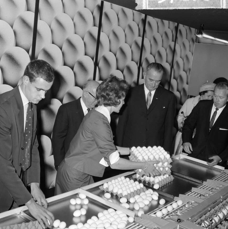 Lyndon Johnson opende Voedsel en Landbouw Tentoonstelling in RAI, Bestanddeelnr 915-7208
