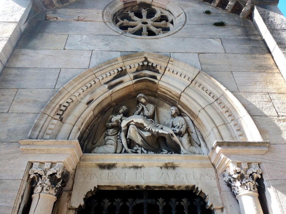 Lyon - Cimetière de Loyasse - Allée 9 - Chapelle de Vincent de Vaugelas - Frontispice