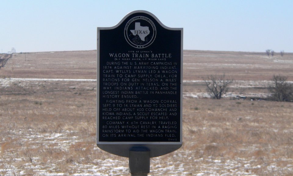 Lyman's Wagon Train Battle, historical marker 2