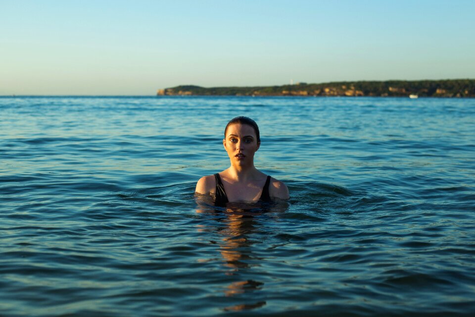 Person sea swimming