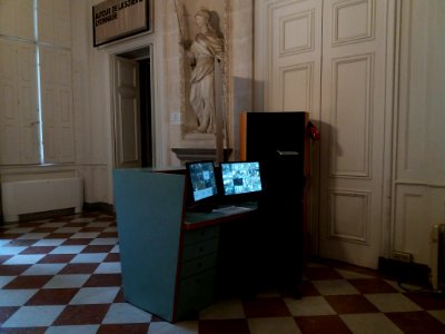 Lyon 2e - Hôtel de Villeroy - Console de surveillance des salles du musée