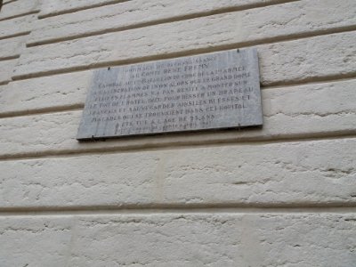 Lyon 2e - Grand Hôtel Dieu - Cour Saint Henri, plaque au comte René Frémy