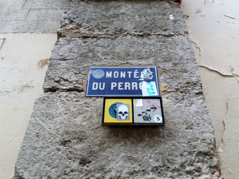 Lyon 1er - Montée du Perron, plaque