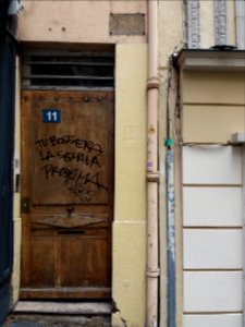 Lyon 1er - Montée des Carmélites, porte au numéro 11