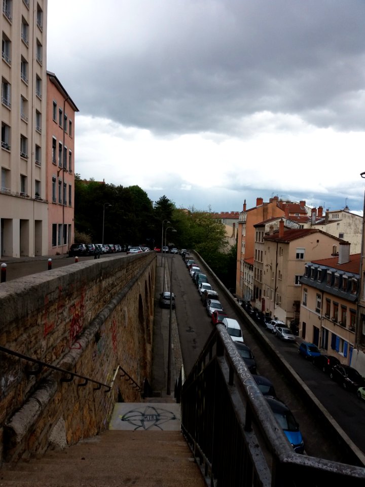 Lyon 1er - Montée du Lieutenant Allouche, depuis la rue Ozanam