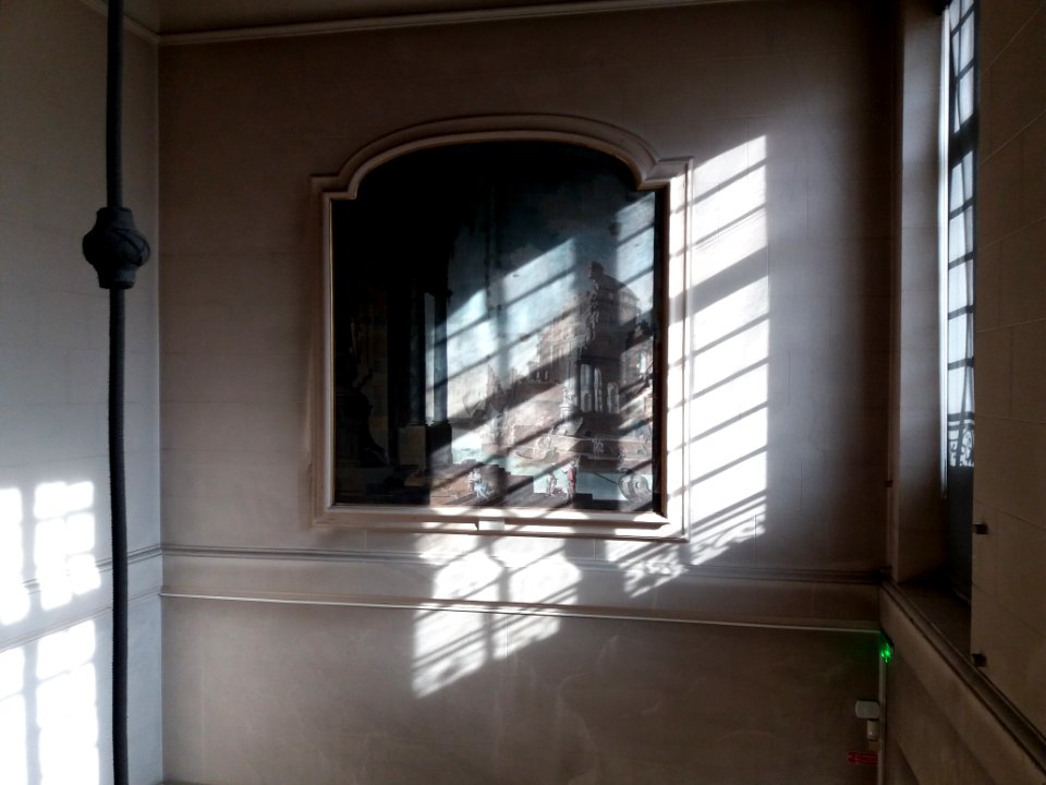 Lyon 2e - Hôtel de Villeroy, grand escalier, tableau 1