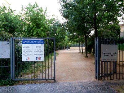 Lyon 1er - Jardin Raoul Dufy, entrée rue Calliet