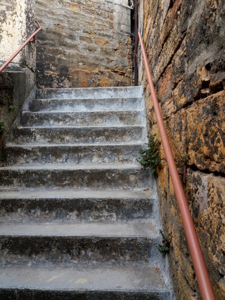 Lyon 1er - Bastion Saint Laurent, escalier extérieur (2)