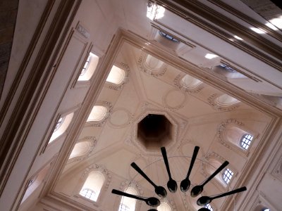 Lyon 2e - Grand Hôtel Dieu - Cité internationale de la gastronomie de Lyon - Plafond du petit dôme, angle