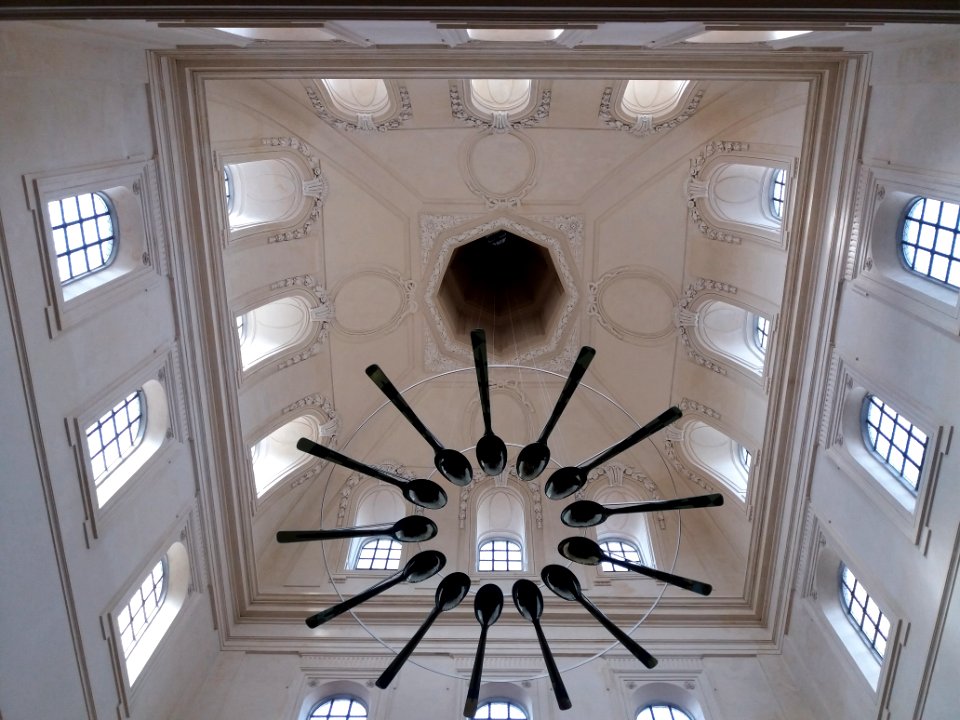 Lyon 2e - Grand Hôtel Dieu - Cité internationale de la gastronomie de Lyon - Plafond du petit dôme