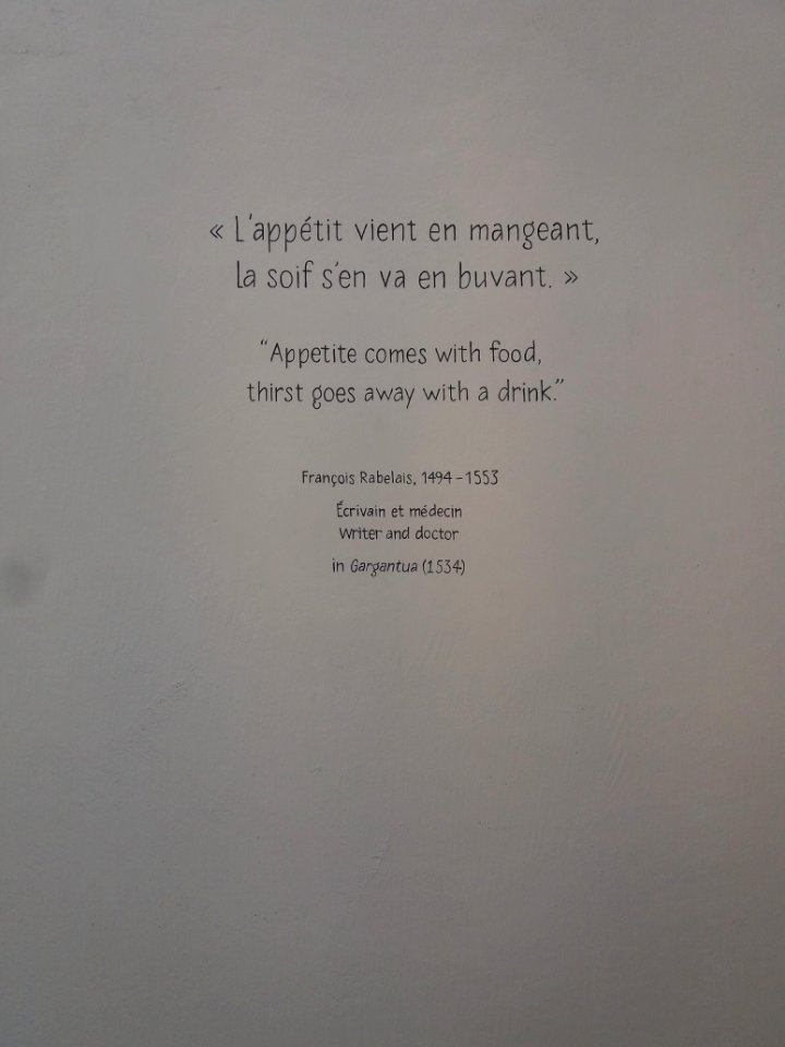 Lyon 2e - Grand Hôtel Dieu - Cité internationale de la gastronomie de Lyon - Citation de Rabelais