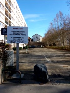 Lyon 2e - Cours Suchet, logements des numéros 5 à 9bis, parking vu depuis la rue Collonge 2