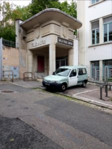 Lyon 1er - Impasse Flesselles, entrée de la salle Paul Garcin