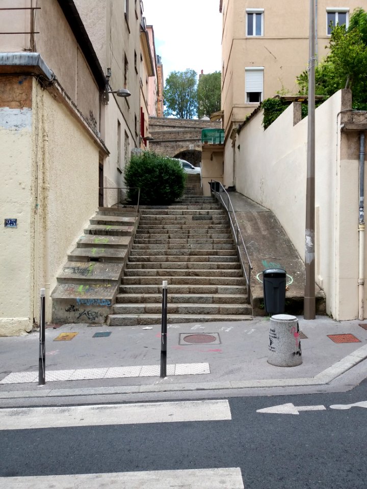 Lyon 1er - Impasse du Mont Sauvage, depuis la rue du Bon Pasteur
