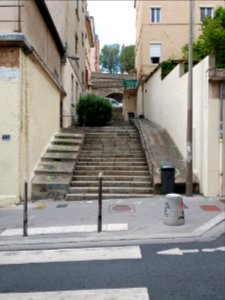 Lyon 1er - Impasse du Mont Sauvage, depuis la rue du Bon Pasteur