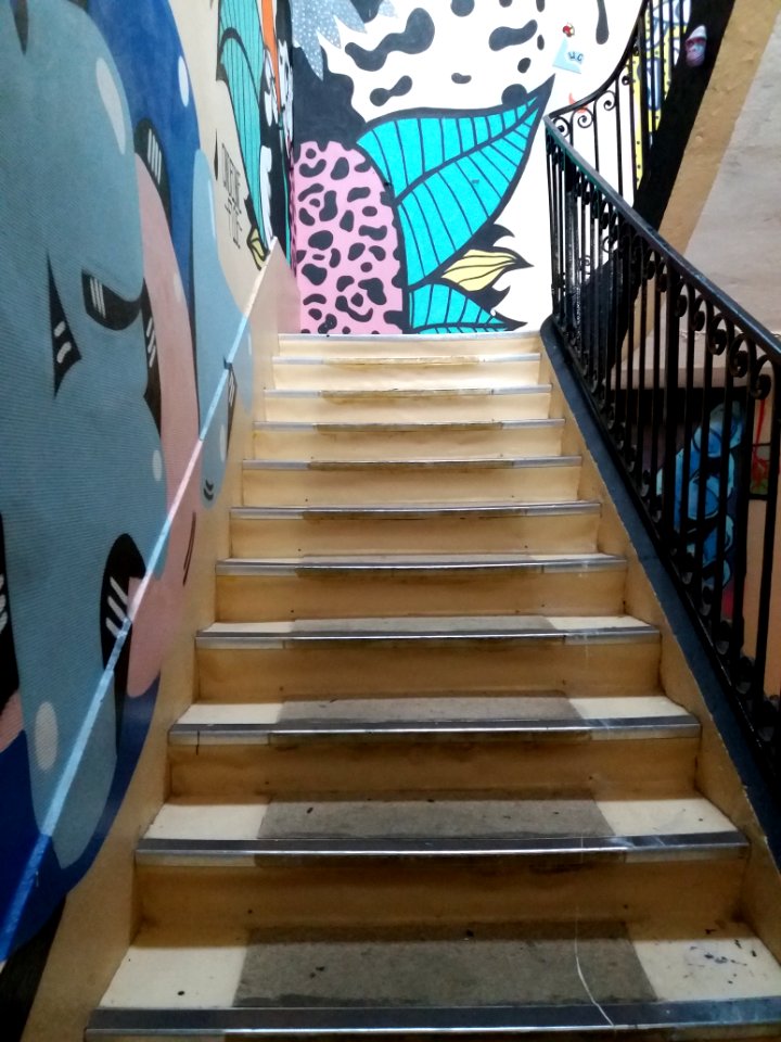 Lyon 1er - Bastion Saint Laurent, escalier intérieur
