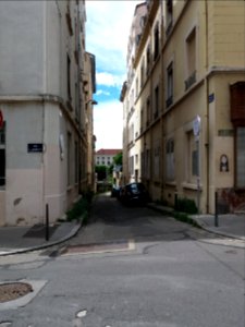 Lyon 1er - Impasse Vauzelles, depuis la rue de Vauzelles