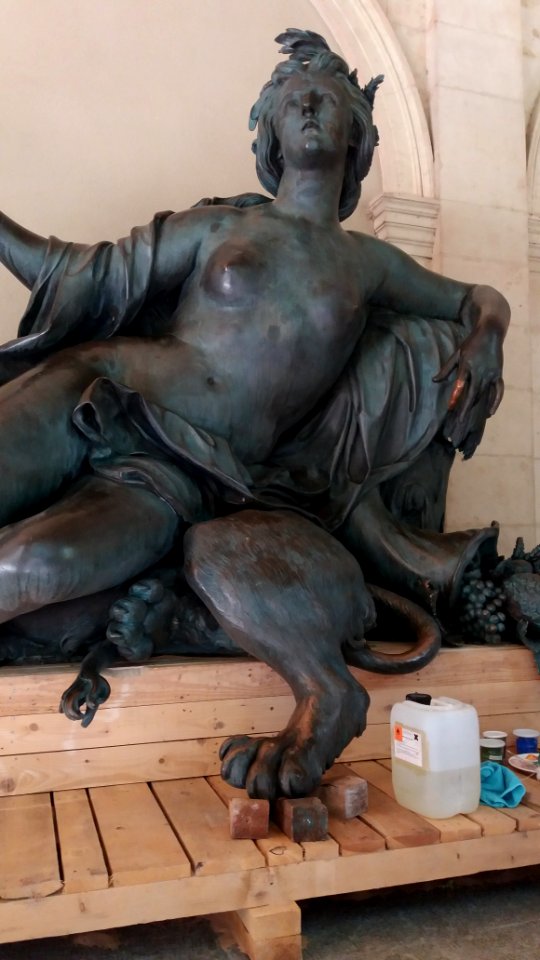 Lyon 1er - Musée des Beaux-Arts - Restauration des statues des frères Coustou - Allégorie de la Saône