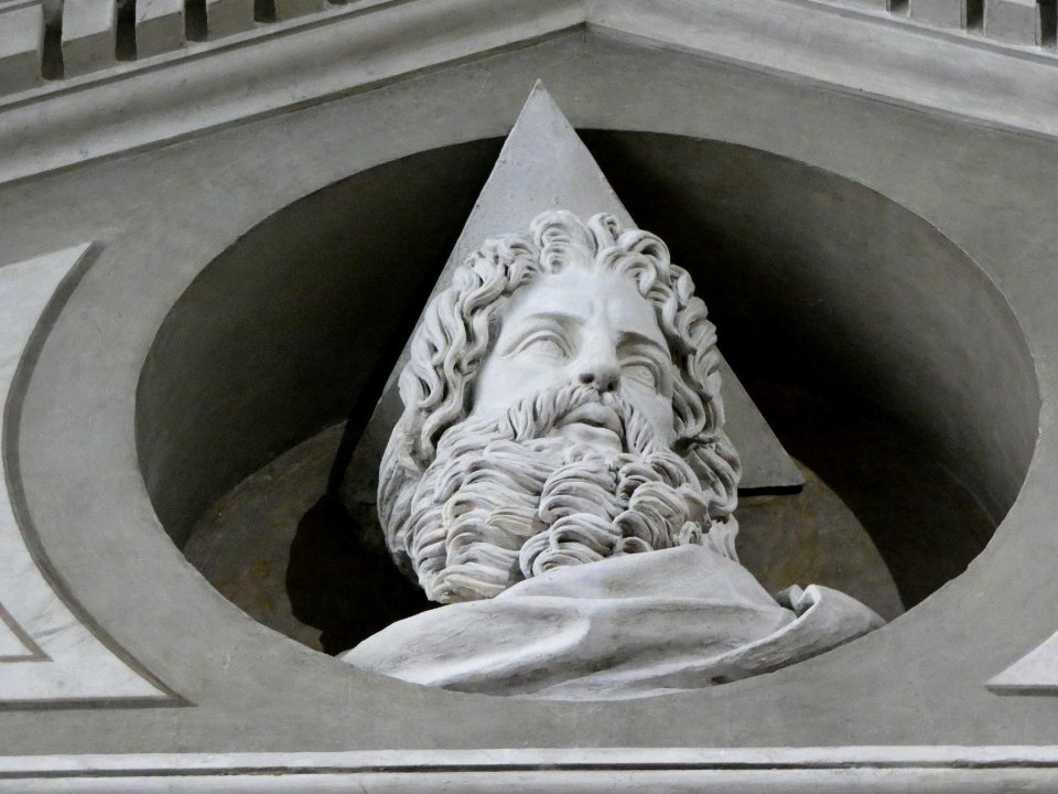 Lyon 2e - Chapelle de l'Hôtel Dieu - Baptistère - Buste
