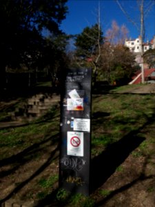 Lyon 1er - Parc Sutter, panneau Aire de Jeux