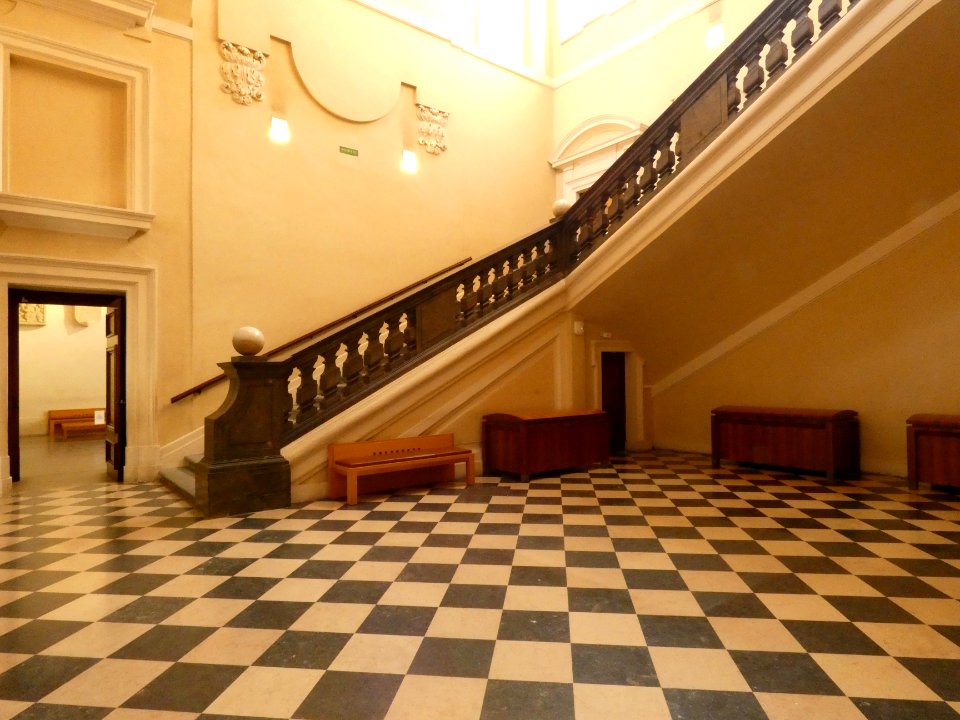 Lyon 1er - Palais Saint-Pierre - Escalier d'honneur des Dames de Saint-Pierre - Rez-de-jardin 02