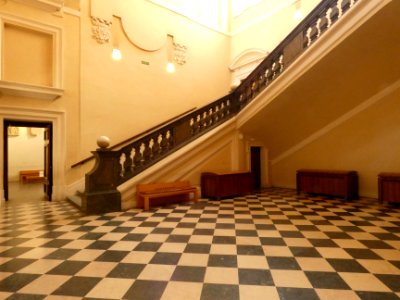 Lyon 1er - Palais Saint-Pierre - Escalier d'honneur des Dames de Saint-Pierre - Rez-de-jardin 02