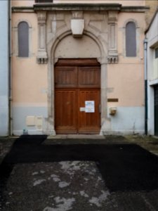 Lyon 1er - Rue Rast-Maupas, porte de la résidence pour personnes agée Docteur Yves Leprince, ancien logement de la congrégation des Sœurs de Saint-François d'Assise