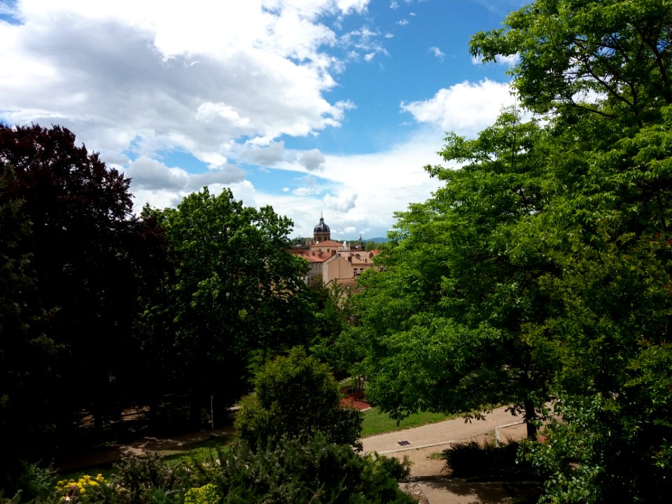 Lyon 1er - Parc Sutter, depuis l'entrée nord-est
