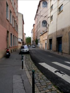 Lyon 1er - Rue Mottet de Gérando, vers le sud depuis le boulevard de la Croix-Rousse