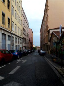 Lyon 1er - Rue Lemot, depuis la rue Pouteau