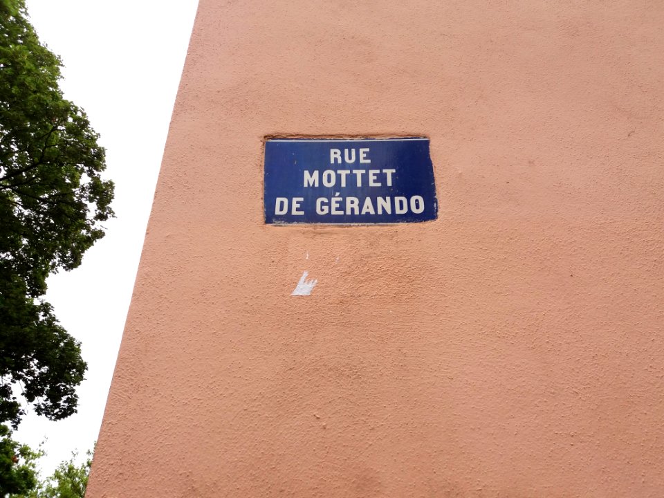 Lyon 1er - Rue Mottet de Gérando, plaque