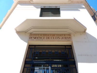 Lyon 1er - Rue Dominique Perfetti - Plaque de la résidence du Clos Jouve