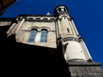 Lyon 1er - Rue Neyret - Église du Bon Pasteur - Façade ouest