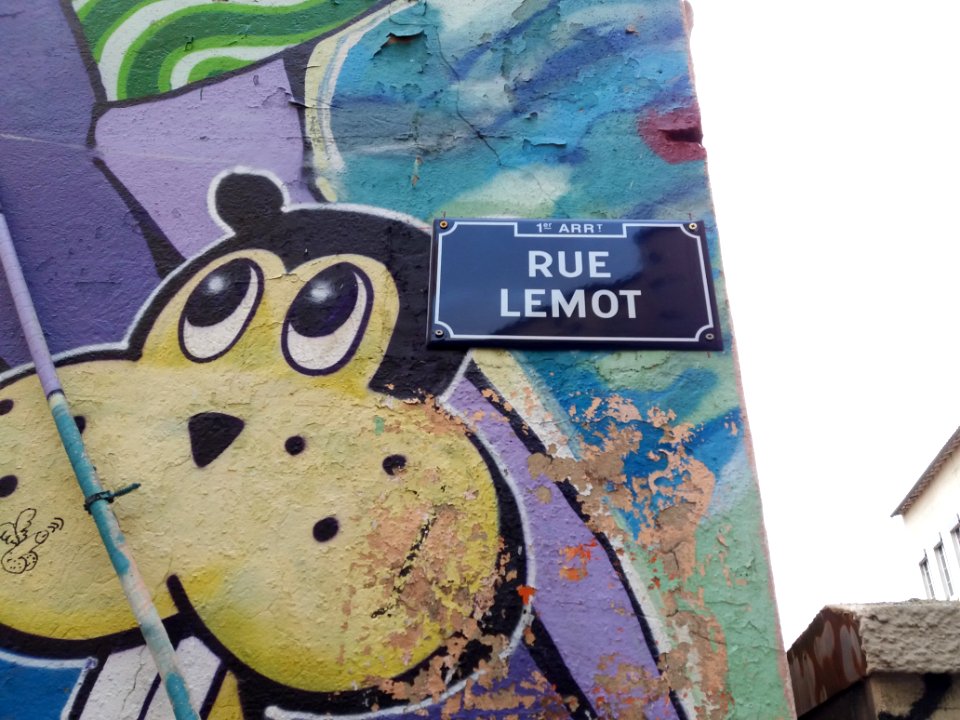 Lyon 1er - Rue Lemot, plaque