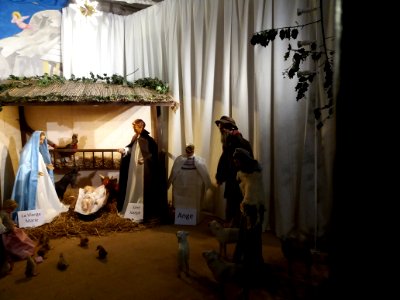 Lyon 2e - Église Saint-Nizier, crèche 2019, côté droit