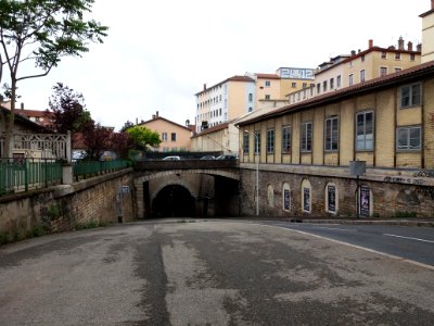 Lyon 1er - Tunnel de la rue Terme, depuis le boulevard de la Croix-Rousse