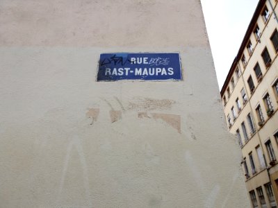 Lyon 1er - Rue Rast-Maupas, plaque