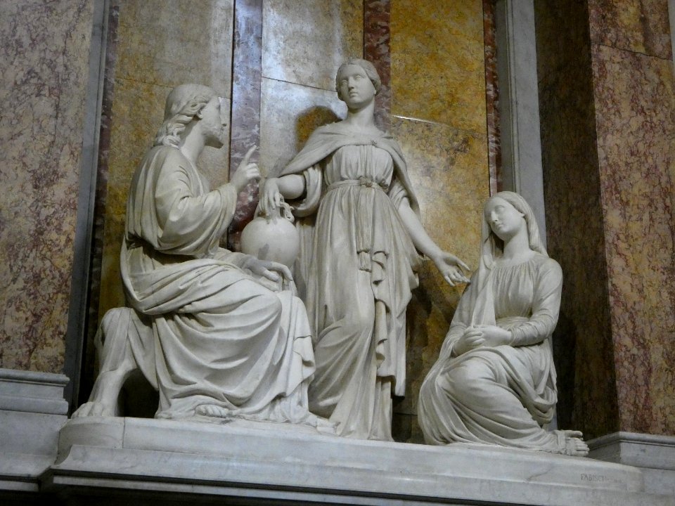 Lyon 2e - Chapelle de l'Hôtel Dieu - Chapelle Sainte Marthe - Retable Jésus chez Marthe et Marie (2)